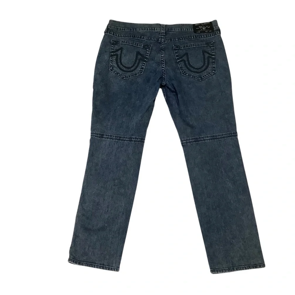 True Religion Men’s Geno Moto Relaxed Slim Coverstitch Size 40